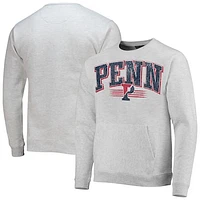 Men's League Collegiate Wear Heathered Gray Pennsylvania Quakers Upperclassman Pocket Pullover Sweatshirt