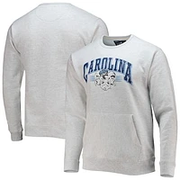 Men's League Collegiate Wear Heathered Gray North Carolina Tar Heels Upperclassman Pocket Pullover Sweatshirt