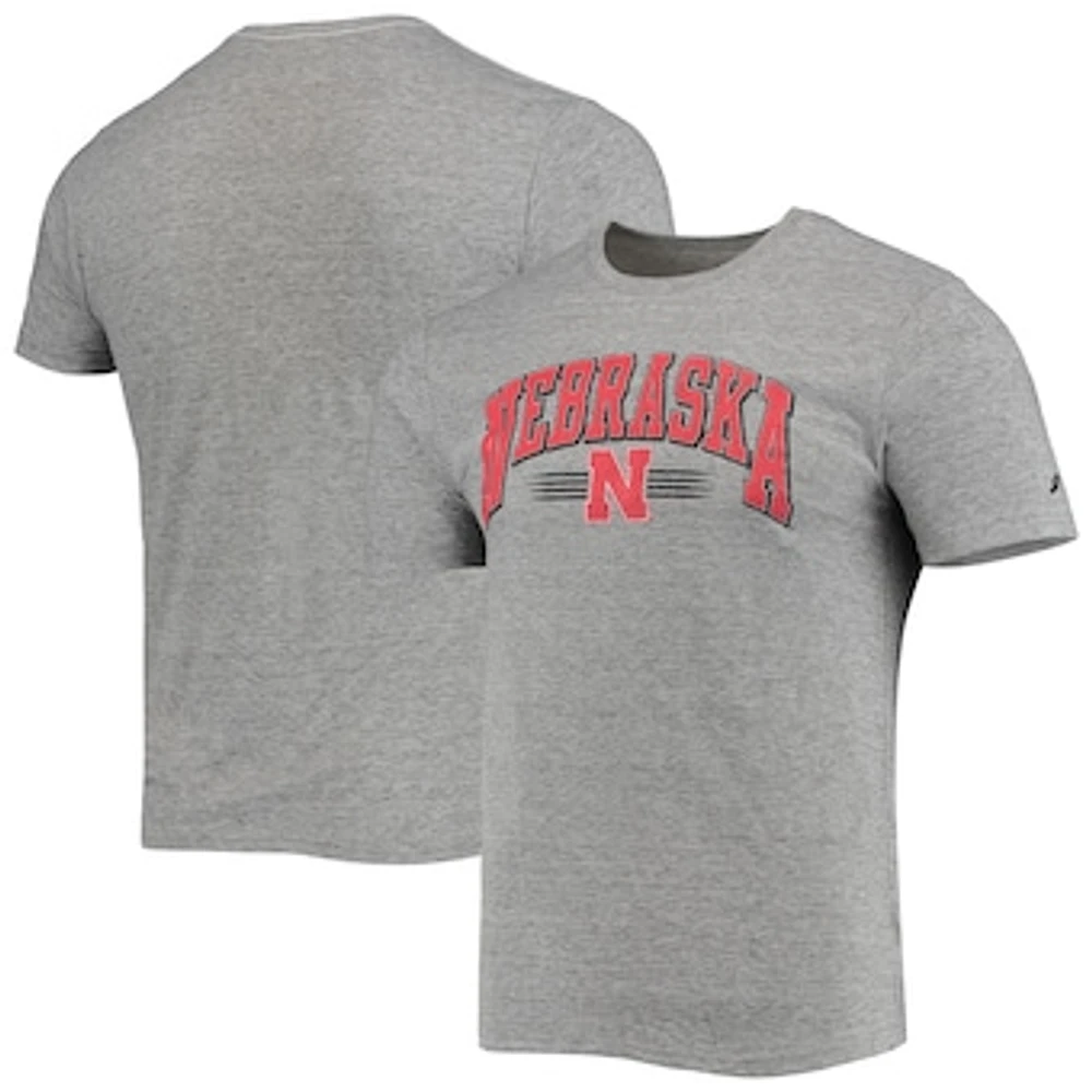 Men's League Collegiate Wear Heathered Gray Nebraska Huskers Upperclassman Reclaim Recycled Jersey T-Shirt