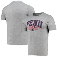 Men's League Collegiate Wear Heathered Gray Pennsylvania Quakers Upperclassman Reclaim Recycled Jersey T-Shirt