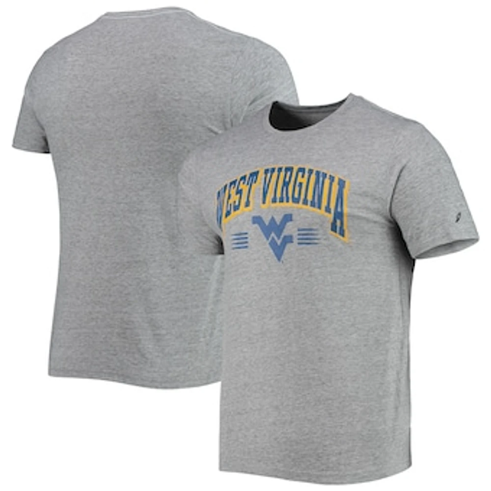 Men's League Collegiate Wear Heathered Gray West Virginia Mountaineers Upperclassman Reclaim Recycled Jersey T-Shirt