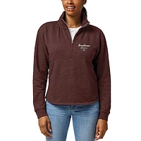 Women's League Collegiate Wear Heathered Maroon Fordham Rams Victory Springs Half-Zip Pullover Jacket