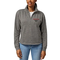 Women's League Collegiate Wear Heathered Gray Northeastern Huskies Victory Springs Half-Zip Pullover Jacket