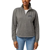 Women's League Collegiate Wear Heathered Gray Rochester Yellow Jackets Victory Springs Half-Zip Pullover Jacket