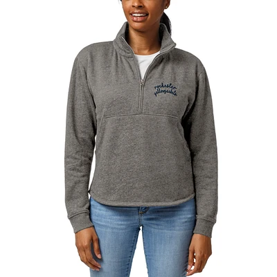 Women's League Collegiate Wear Heathered Gray Rochester Yellow Jackets Victory Springs Half-Zip Pullover Jacket