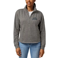 Women's League Collegiate Wear Heathered Gray Rochester Yellow Jackets Victory Springs Half-Zip Pullover Jacket