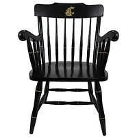 Black Washington State Cougars Primary Logo Captains Chair