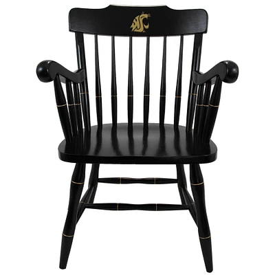 Black Washington State Cougars Primary Logo Captains Chair