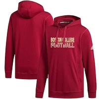Men's adidas Maroon Boston College Eagles Fleece Pullover Hoodie