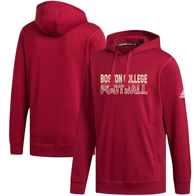 Men's adidas Maroon Boston College Eagles Fleece Pullover Hoodie