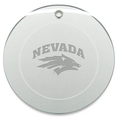 Nevada Wolf Pack 3'' Glass Round Ornament