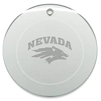 Nevada Wolf Pack 3'' Glass Round Ornament