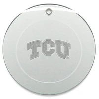 TCU Horned Frogs 3'' Glass Round Ornament