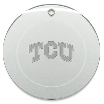 TCU Horned Frogs 3'' Glass Round Ornament