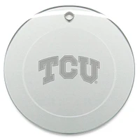 TCU Horned Frogs 3'' Glass Round Ornament