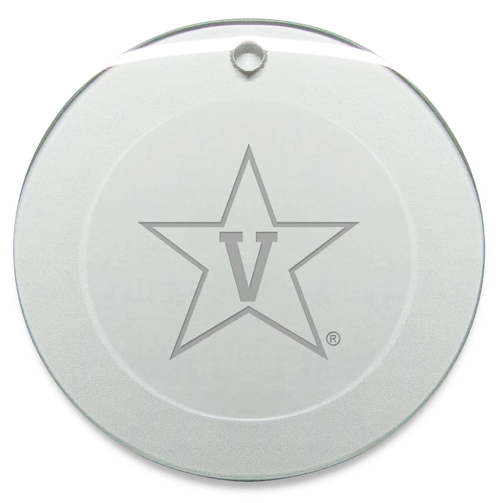 Vanderbilt Commodores 3'' Glass Round Ornament