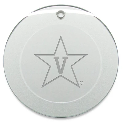 Vanderbilt Commodores 3'' Glass Round Ornament