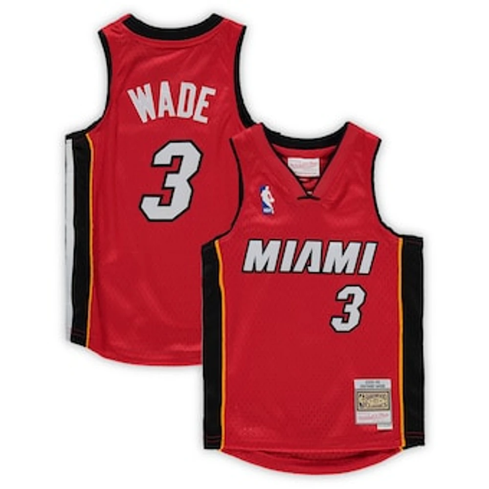 Preschool Mitchell & Ness Dwyane Wade Red Miami Heat 2005-06 Hardwood Classics Player Jersey