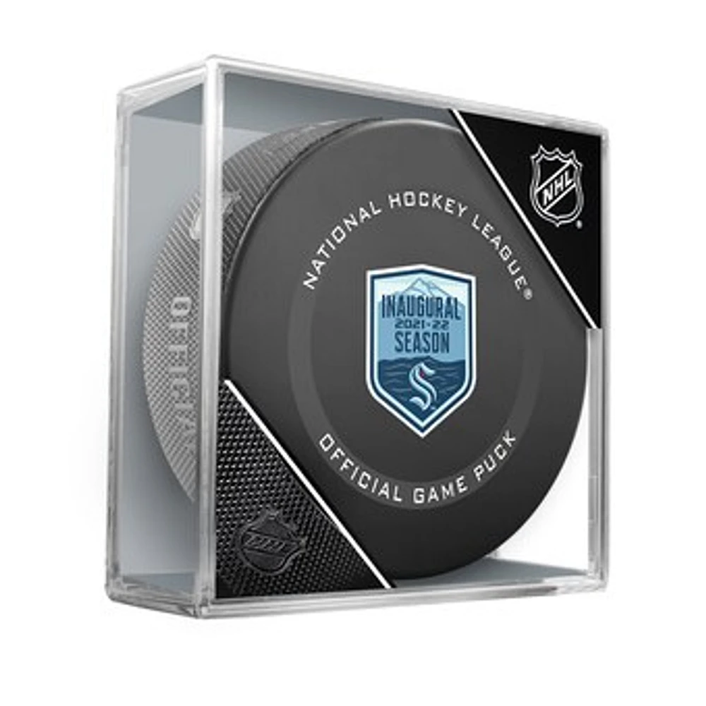 Seattle Kraken Unsigned Inglasco 2021-22 Inaugural Season Official Game Puck