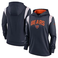 Women's Nike Navy Chicago Bears Sideline Stack Performance Pullover Hoodie