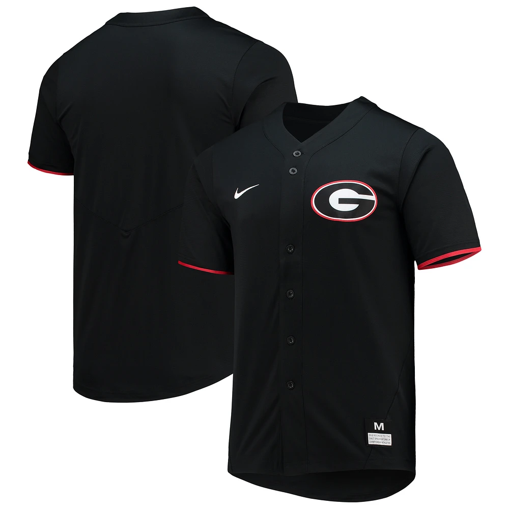 Men's Nike Black Georgia Bulldogs Replica Baseball Jersey