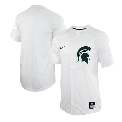 Men's Nike White Michigan State Spartans Replica Baseball Jersey