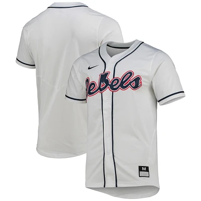 Men's Nike White Ole Miss Rebels Replica Baseball Jersey