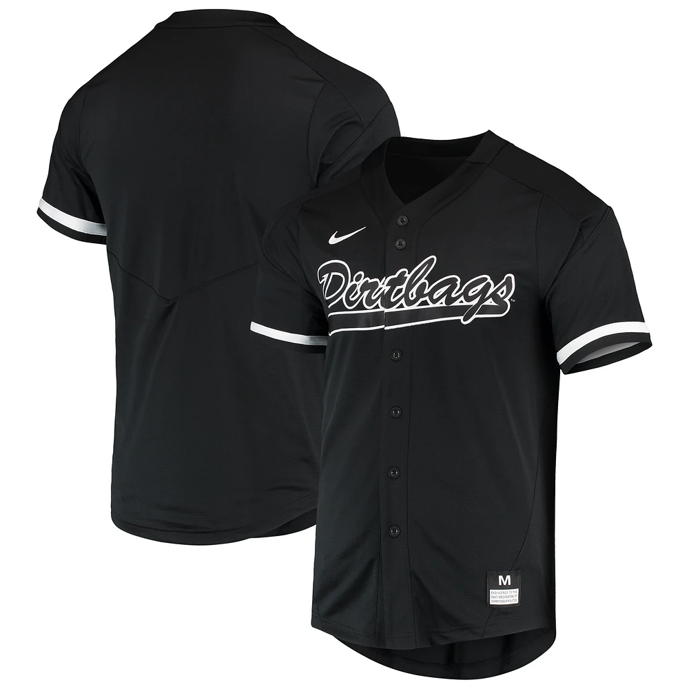 Nike Black Cal State Long Beach The Beach Vapor Untouchable Elite Replica Full-Button Baseball Jersey