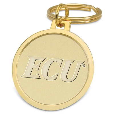 Gold ECU Pirates Team Logo Split-Wire Key Ring