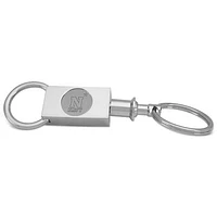 Silver Navy Midshipmen Team Logo Two-Section Key Ring