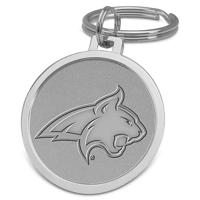 Silver Montana State Bobcats Team Logo Split-Wire Key Ring