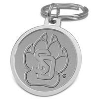 Silver South Dakota Coyotes Team Logo Split-Wire Key Ring