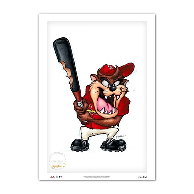 Tasmanian Devil St. Louis Cardinals 14'' x 20'' Looney Tunes Fine Art Print