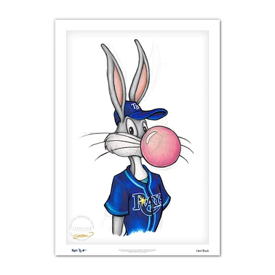 Bugs Bunny Tampa Bay Rays 14'' x 20'' Looney Tunes Fine Art Print