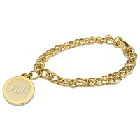 Women's Gold ECU Pirates Charm Bracelet