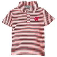 Toddler Garb Red/White Wisconsin Badgers Carson Polo