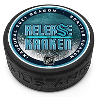 Seattle Kraken 2021 Release the Kraken Inaugural Game Textured - Puck