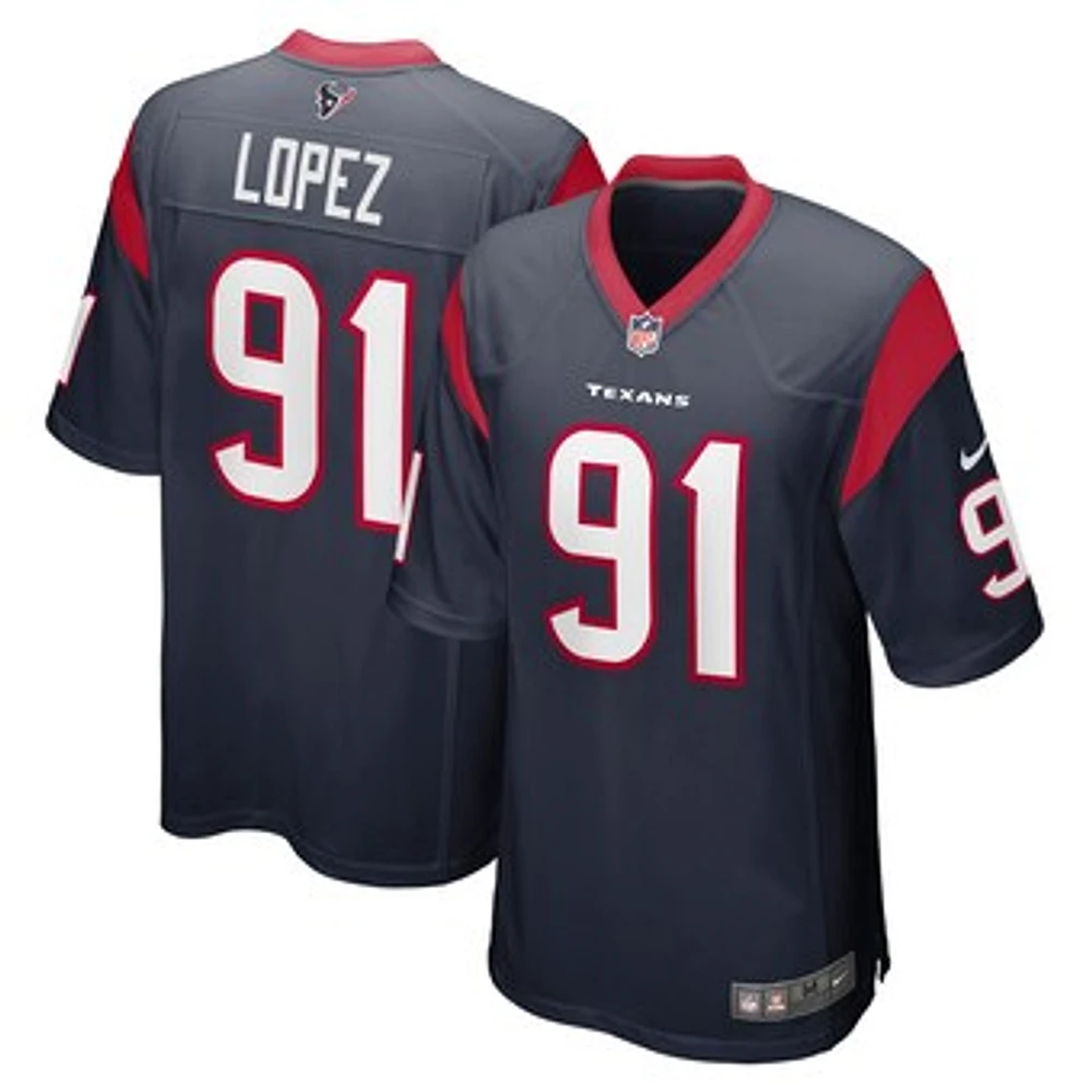 Men's Nike Roy Lopez Navy Houston Texans Player Game Jersey