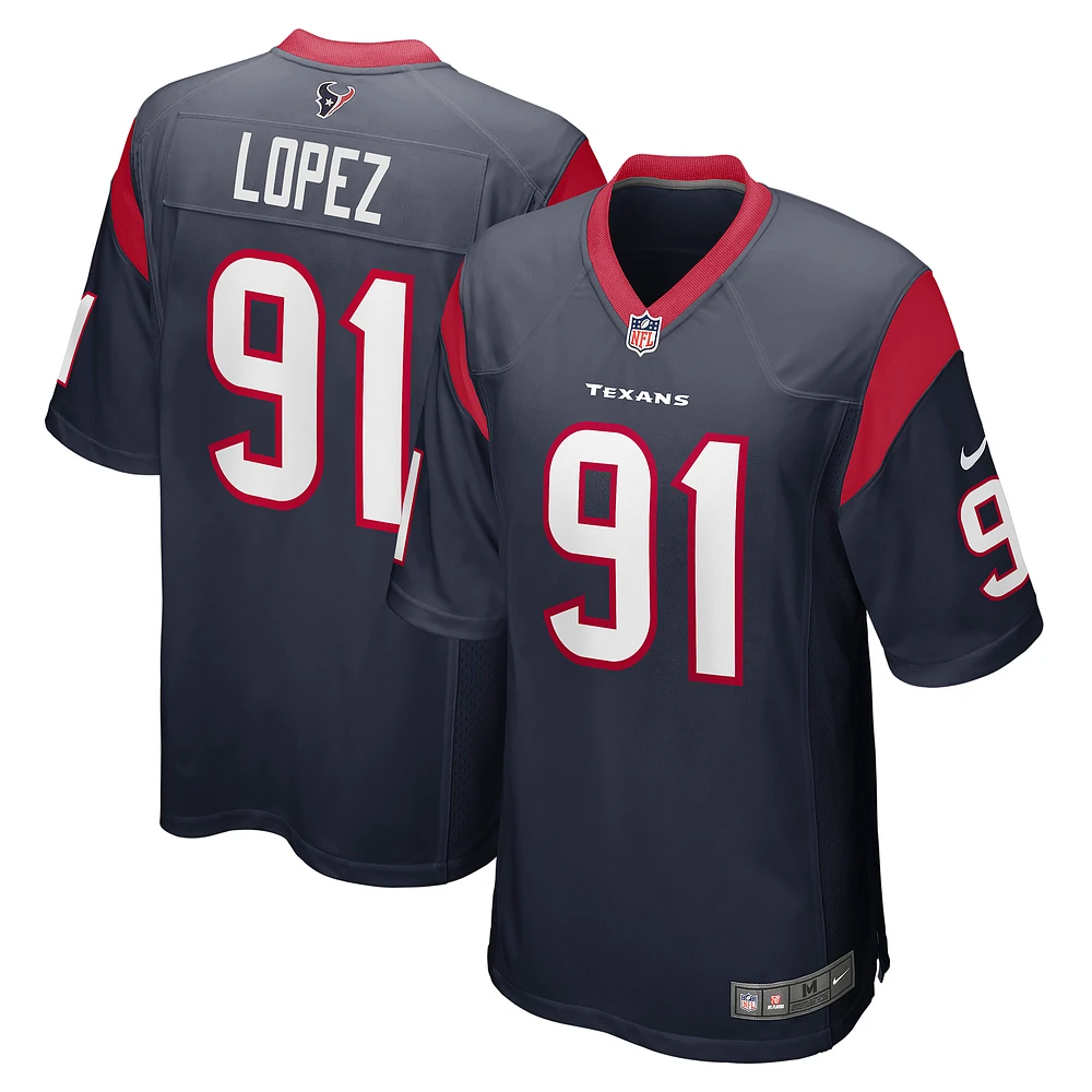 Men's Nike Roy Lopez Navy Houston Texans Player Game Jersey