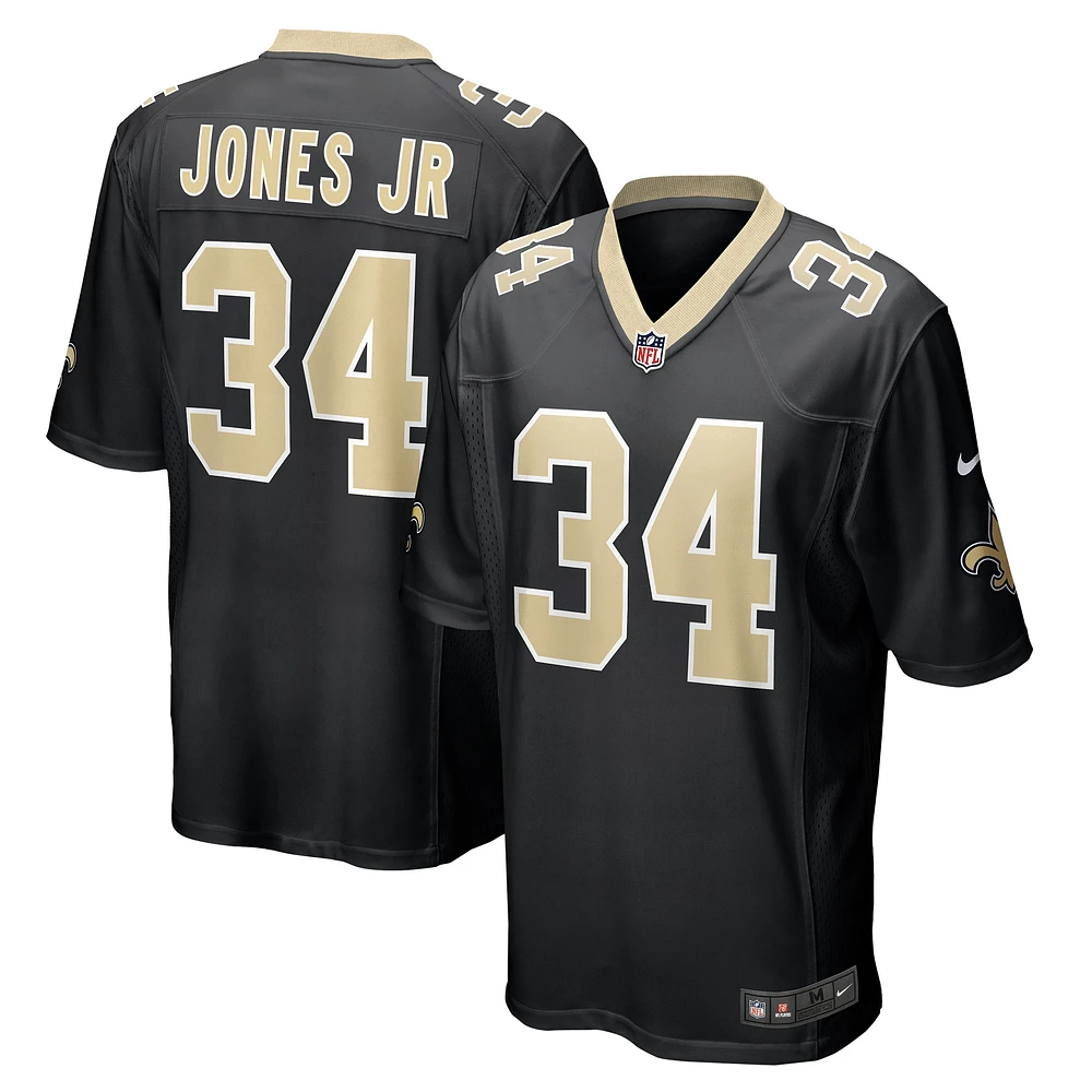 Men's Nike Tony Jones Jr. Black New Orleans Saints Player Game Jersey