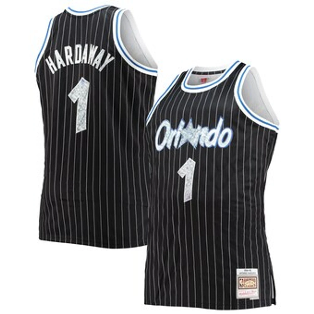 Men's Mitchell & Ness Penny Hardaway Black Orlando Magic Big Tall 1994/95 NBA 75th Anniversary Diamond Swingman Jersey