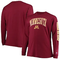 Men's Champion Maroon Minnesota Golden Gophers Big & Tall 2-Hit Long Sleeve T-Shirt