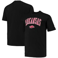 Men's Champion Black Arkansas Razorbacks Big & Tall Arch Over Wordmark T-Shirt