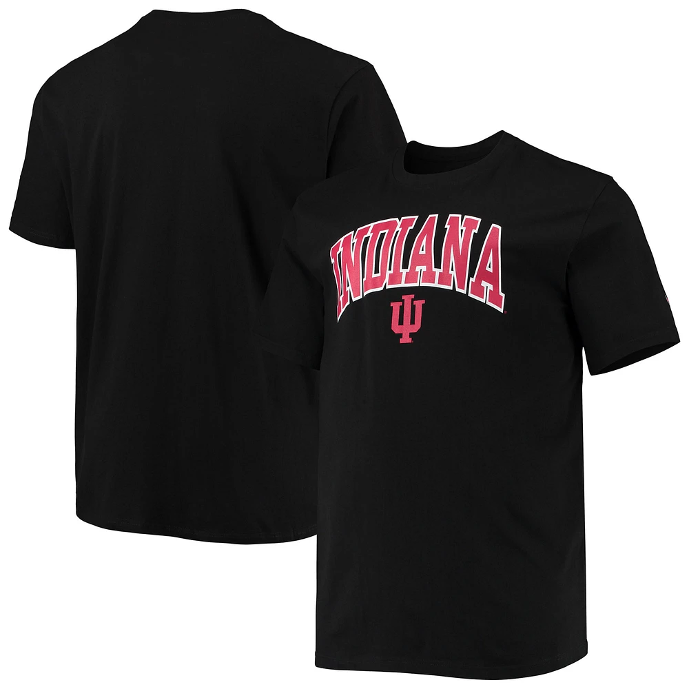 Men's Champion Black Indiana Hoosiers Big & Tall Arch Over Wordmark T-Shirt