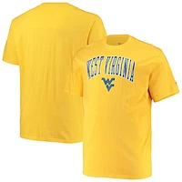 Men's Champion Gold West Virginia Mountaineers Big & Tall Arch Over Wordmark T-Shirt