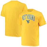 Men's Champion Gold West Virginia Mountaineers Big & Tall Arch Over Wordmark T-Shirt