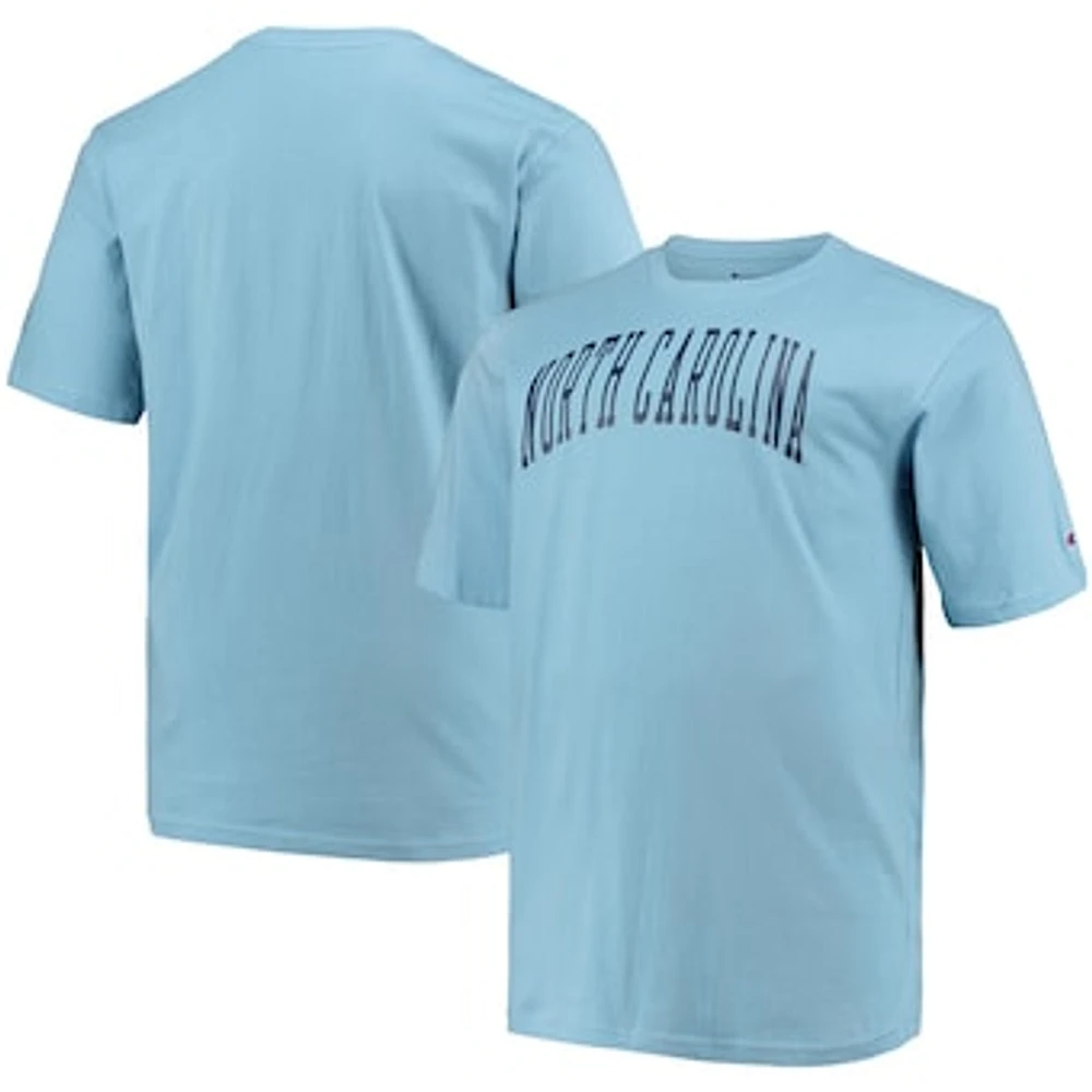 Men's Champion Carolina Blue North Carolina Tar Heels Big & Tall Arch Team Logo T-Shirt