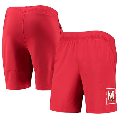 Men's Under Armour Red Maryland Terrapins Mesh Raid Performance Shorts