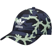 Men's adidas Originals Black Relaxed Camo Trefoil Adjustable Hat