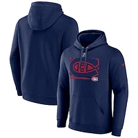 Men's Navy Montreal Canadiens Authentic Pro Core Collection Secondary Pullover Hoodie